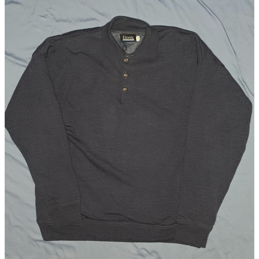 ETONIC GOLF WINDSTOPPER JACKET‎ SWEATER MEN LARGE LINED PULLOVER COLLARED POLO